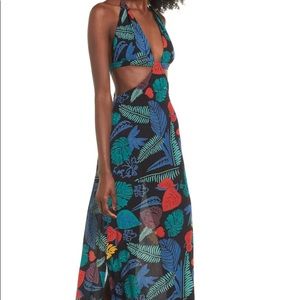 NWT Punta Uva Cutout Halter Maxi Dress